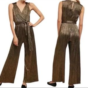 Anthropologie Gold Jumpsuit